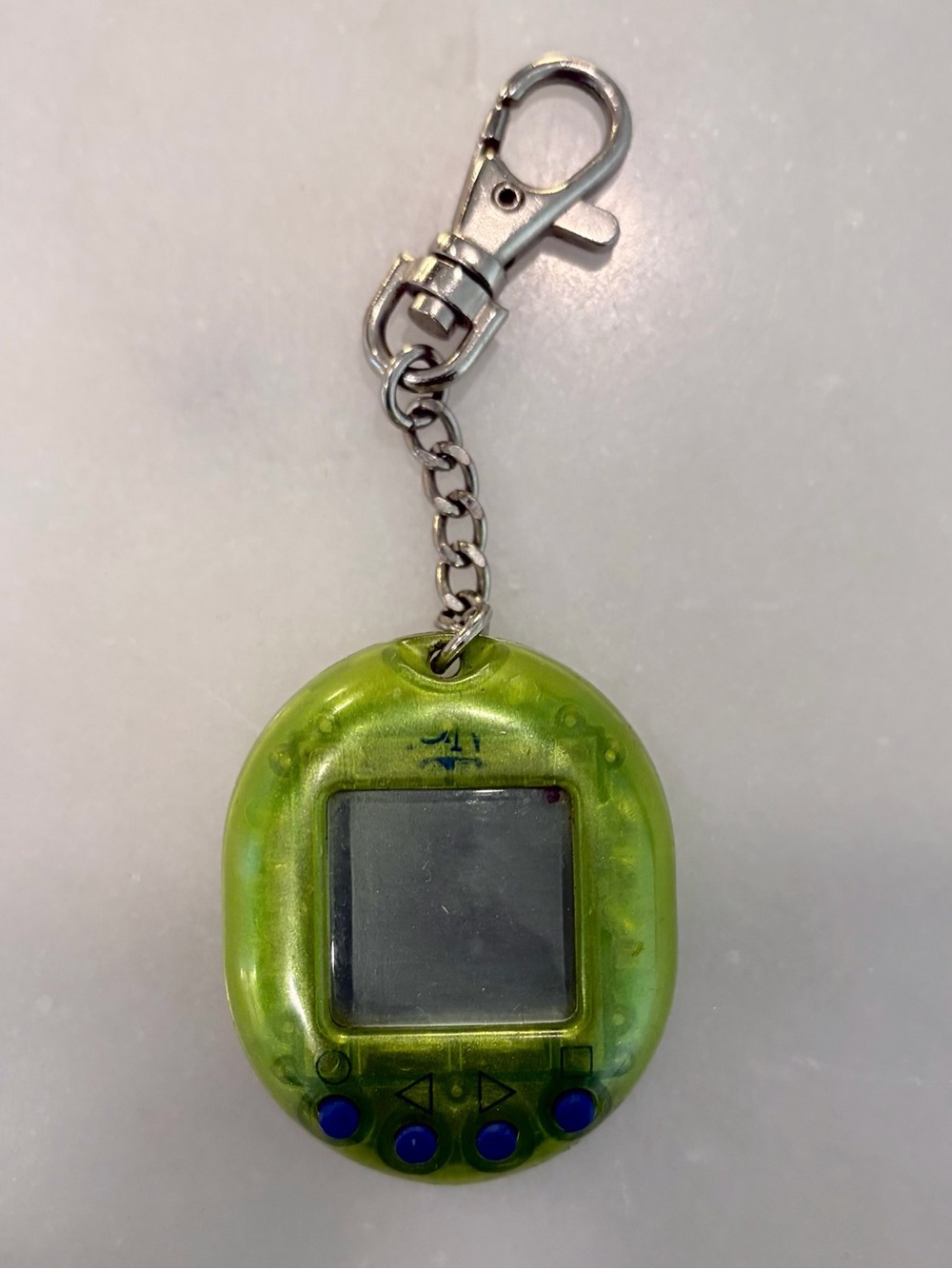 Vintage 1997 Nano Virtual Pet Electronic Keychain Translucent Green